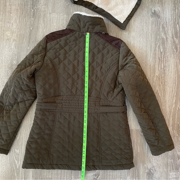 *Laundry Quilted Loden Green Jacket - Hood & Gold Accents - Picture 5 of 6
